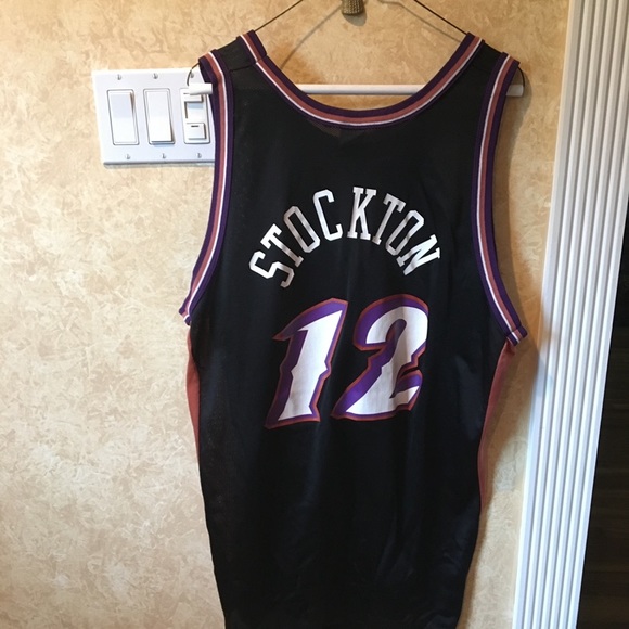 Champion NBA Jazz John Stockton Jersey Size 48 - Picture 2 of 2